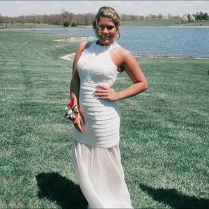 Sherri Hill White Mermaid Prom Dress